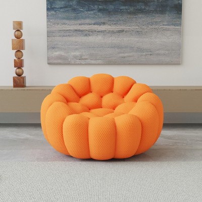 WJSHome Single Bubble Couches for Living Room, Memory Foam Round Bubble Sofa, 3D Honeycomb Shape Curved Sofas for Living Room, Small Space