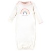 Touched by Nature Baby Girls Organic Cotton Gowns, Rainbows And Sunshine - 3 of 4