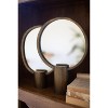 Antique Gold Tabletop Mirrors – 12"H Metal & Glass Decorative Vanity Mirrors Set of 2, Brass Finish by Kalalou - 4 of 4