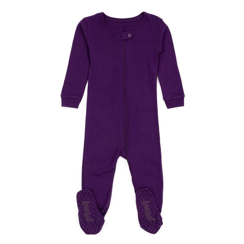 Leveret Toddler Footed Cotton Solid Boho Color Pajama, 1 of 11