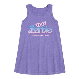 - Barbie - Sunglasses and Sun Graphic Sleeveless Aline Dress - 1 of 2