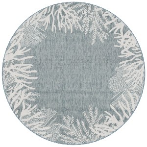 Liora Manne Carmel  Indoor/Outdoor Rug  Aqua.. - 1 of 4