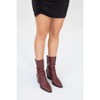 Laval - Burgundy Back-Zip Block Heel Boot (Women) burgundy cilt 8 Prologue Shoes - 4 of 4