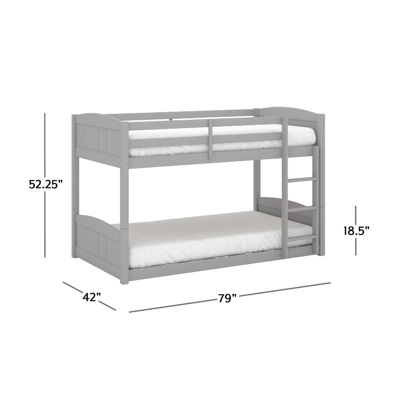 Twin Over Twin Alexis Wood Arch Floor Bunk Bed - Hillsdale Furniture, 4 of 17