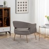 SEYNAR Modern Tufted Velvet Accent Chair with Wingback, Arms, and Metal Gold Legs for Living Room or Bedroom - 4 of 4