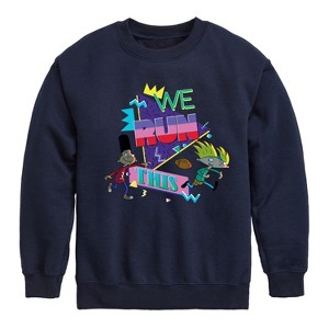 Boys' - Hey Arnold! - Retro Arnold and Gerald Graphic Long Sleeve Fleece Sweatshirt - 1 of 4