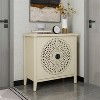 ORRD Hollow-Carved 2-Door Accent Cabinet, Sideboard with Adjustable Shelf for Living Room, Entryway & Bedroom - 2 of 4