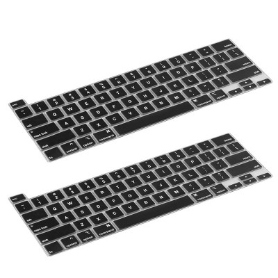 Insten 2 Pack Keyboard Cover Protector Compatible with 2020 Macbook Pro 13", Ultra Thin Silicone Skin, Tactile Feeling, Anti-Dust, Black