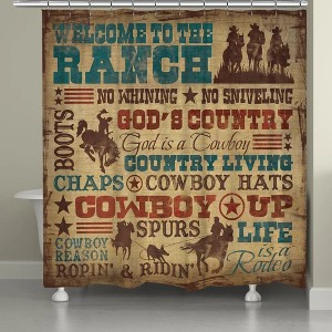 Laural Home Welcome to the Ranch Shower Curtain - 1 of 4
