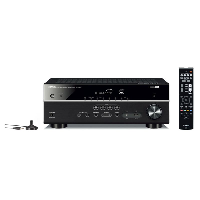 Yamaha RX-V385BL 5.1 Channel AV Receiver with YPAO Automatic Room Calibration, 2 of 7