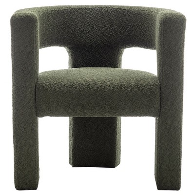 KINWELL 28" Wide Boucle Upholstered Square Armchair