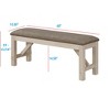 TiramisuBest 39" Velvet Upholstered Bed & Entryway Bench - Steel Legs for Multi-Room Use, Gray - 4 of 4