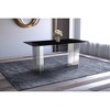 LeisureMod Kova Series Modern Rectangular Dining Table with Sintered Stone/Glass Top and Acrylic Base - 2 of 4
