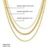 Attop 14K Gold Plated Multi-Layer Necklace Snake Chain Necklace Women's Herringbone Choker Jewelry Gifts for Women - 4 of 4