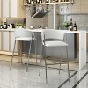 Sapphtopaz Modern Bar Stools Set of 2 with A-Frame PU Upholstered Counter Height Stools with Footrest & Backrest Dining Chairs for Dining Room - 2 of 4