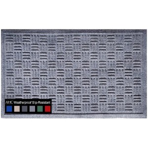 A1HC Durable Multi Purpose Polypropylene Rubber Doormat for Indoor Outdoor Front Door Mat, Criss Cross - 1 of 4