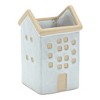 Porcelain house planter trio with 6.25 inch height for modern and farmhouse styling By Melros - 4 of 4