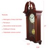 Bedford Clock Collection 26.5 Inch Chiming Pendulum Wall Clock in Colonial Mahogany Cherry Oak Finish - 3 of 4