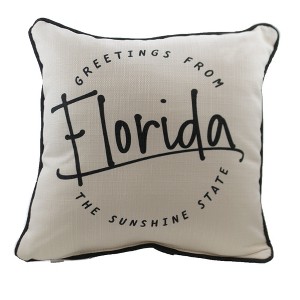 Home Decor 16.0 Inch Greetings From "State" Travel Souvenir Trip Throw Pillows - 1 of 3
