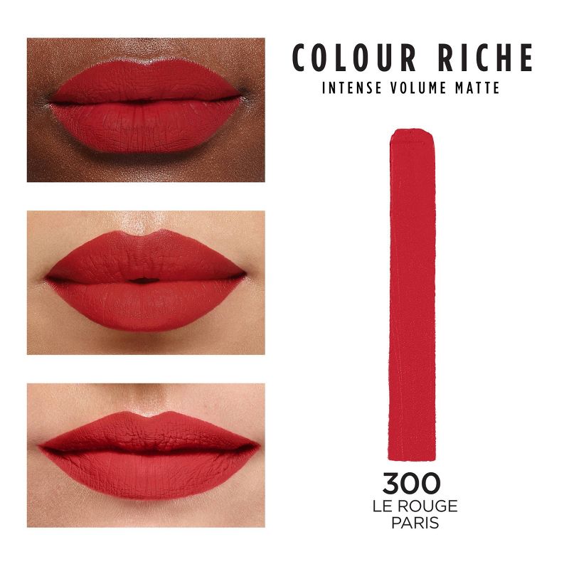 L'Oreal Paris Colour Riche Voluminous Matte Lipstick - 0.06oz, 3 of 8