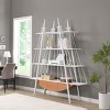 Sailboat-Inspired Bookshelf,4-Tier Open Storage Shelf with Drawer, Wooden & Metal Freestanding Bookcase for Living Room,Office & Home-Tanpinhause - 2 of 4