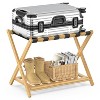 Bamboo luggage rack 1 Pack, lightweight and durable, Sturdy for Hotel/Home Use - Natural - 2 of 4