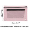Unique Bargains Pencil Case for 3 Ring Binder Double Layer Smooth Zipper for Folders - 2 of 4