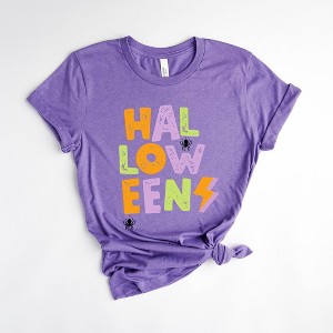 Simply Sage Market Women's Halloween Lightning Bolt Colorful Short Sleeve Graphic Tee - 1 of 3