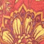 red batik flowers