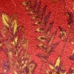red batik flowers