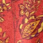 red batik flowers