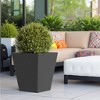 Kumasinova 18"H/20"H Metal Tapered Planter,Large Outdoor & Indoor Garden Plant Pot with Drainage Hole and Rubber Plug for Patio,Garden,Balcony Decor - 3 of 4