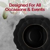 Smarty Had A Party Black Round Lotus Plastic Tableware Set - 60 Sets - 2 of 3