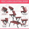 FDW Massage Chair Portable Tattoo Chair Folding Height Adjustable 3” Thick Sponge Light Weight Therapy Chairs Spa Chairs - 4 of 4