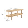 Modway Torus Oval Coffee Table – Mid-Century Modern Center Table with Curved Silhouette and Open Shelf Storage - 3 of 4