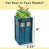 Doctor Who Tardis Indoor Planter for Real & Faux Plants, 6" Ceramic - Special Dr. Who Decor for Home, Office - Gift for Teens, Adults - 2 of 4