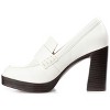 Journee Women's Ezzey Loafer Mid Stacked Heel Square Toe Pumps - 2 of 4