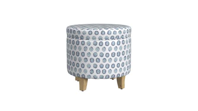 Cole Classics Round Storage Ottoman Flared Wood Leg - HomePop, 2 of 14, play video