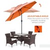 Gulches Orange 108-Inch 3-Tier Patio Umbrella with Crank and Tilt - 3 of 4