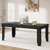 70 in Farmhouse Executive Desk, Large Home Dining Table, Work from Home Study Desk with Sturdy Wooden Frame, for Home Office - 3 of 4