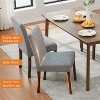 Dining Chairs Set - Upholstered Fabric Kitchen Chairs with Wood Legs & Padded Seats - Living Room Kitchen Furniture - 4 of 4