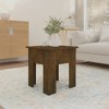 vidaXL Square Coffee Table in Smoked Oak Engineered Wood - Compact & Sturdy - Modern Design for Living Room - 3 of 4