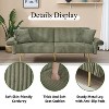 Kumasinova 79 Inch Corduroy Sofa Bed,Convertible Sofa Bed with Folding Armrests,Counch Bed for Office,Living Room,Apartment - 4 of 4
