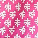tropical raspberry white print