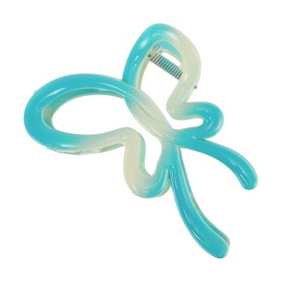 Unique Bargains Women's Fashion Gradient Color Bow Hair Clips 4.13"x2.95"x1.97" 1 Pc