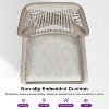 PURPLE LEAF 2 Pieces Bar Stools Patio Modern Rattan Barstools Aluminum Woven Tall Bar Chairs with Cushions for Outdoor Kitchen Island Garden - 4 of 4