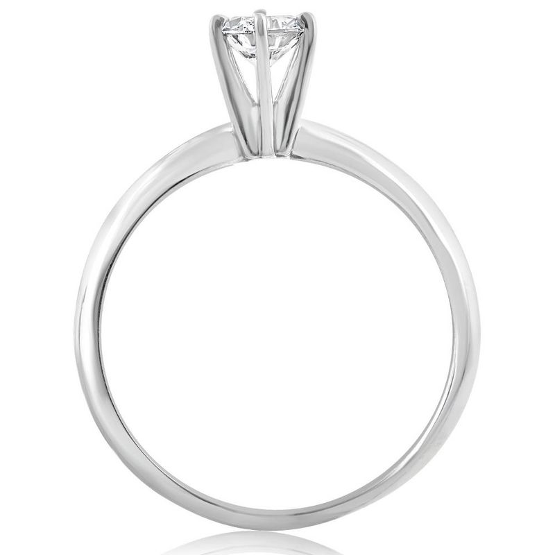 Pompeii3 1/4Ct Solitaire Round Cut Diamond Platinum Engagement Ring, 3 of 5