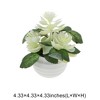 Unique Bargains Artificial Plants 3-Piece Spiral Lotus Plastic 4.33"x4.33"x4.33" 1 Pcs - 3 of 4