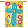 Colorful Cross Spring House Flag 28" x 40" Briarwood Lane - 2 of 4