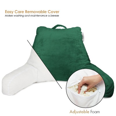 Hunter Green Memory Foam Reading & Bed Rest Pillow